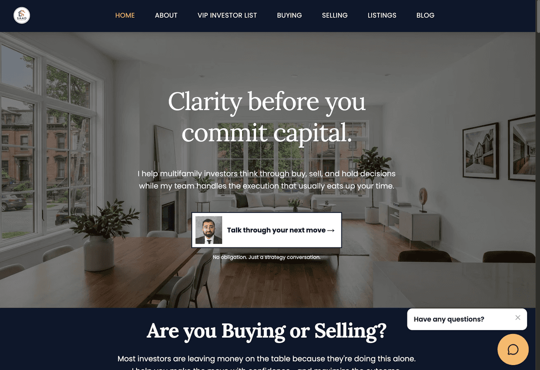 Saad Tai Real Estate website powered by Wintansi